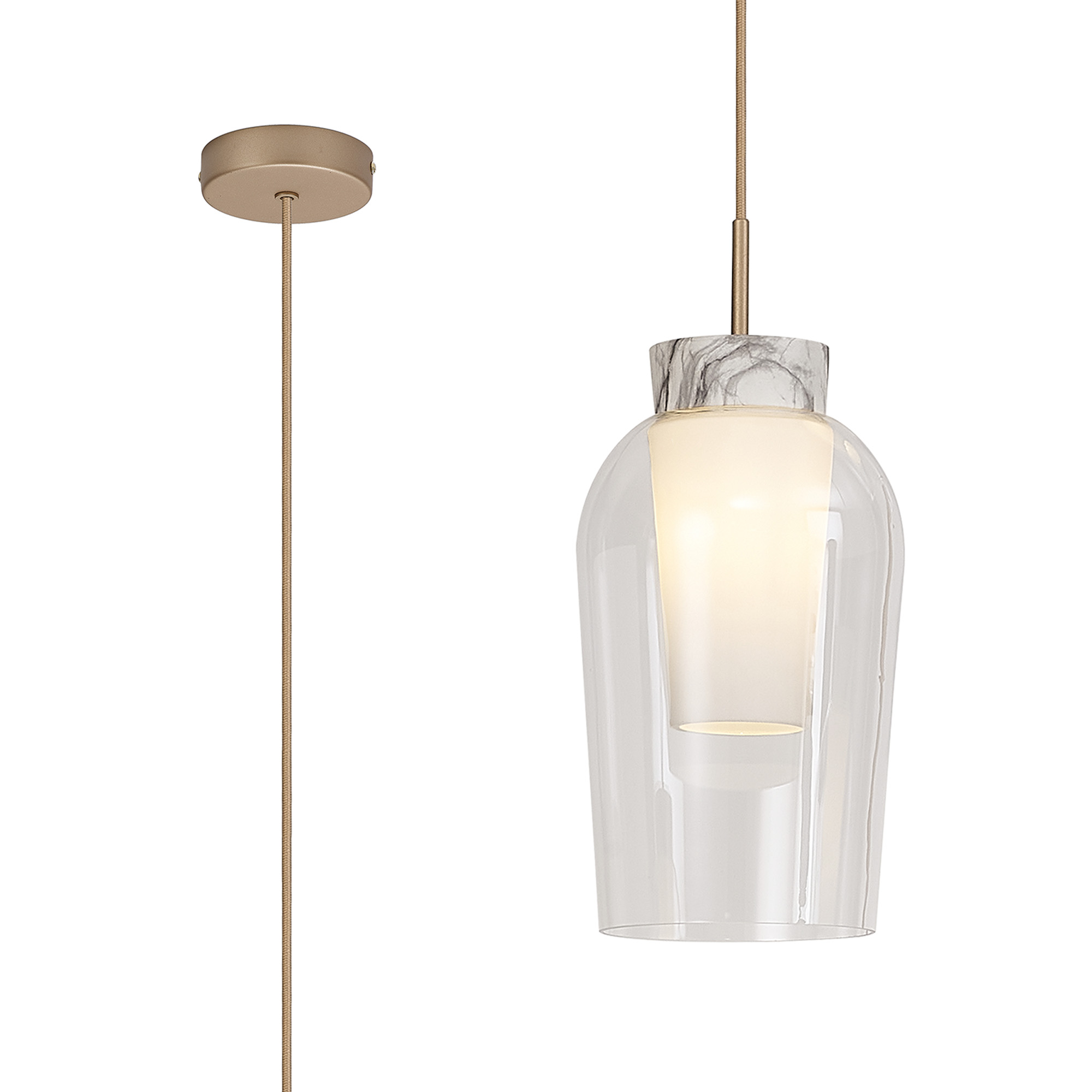 Nora Gold Ceiling Lights Mantra Single Pendant